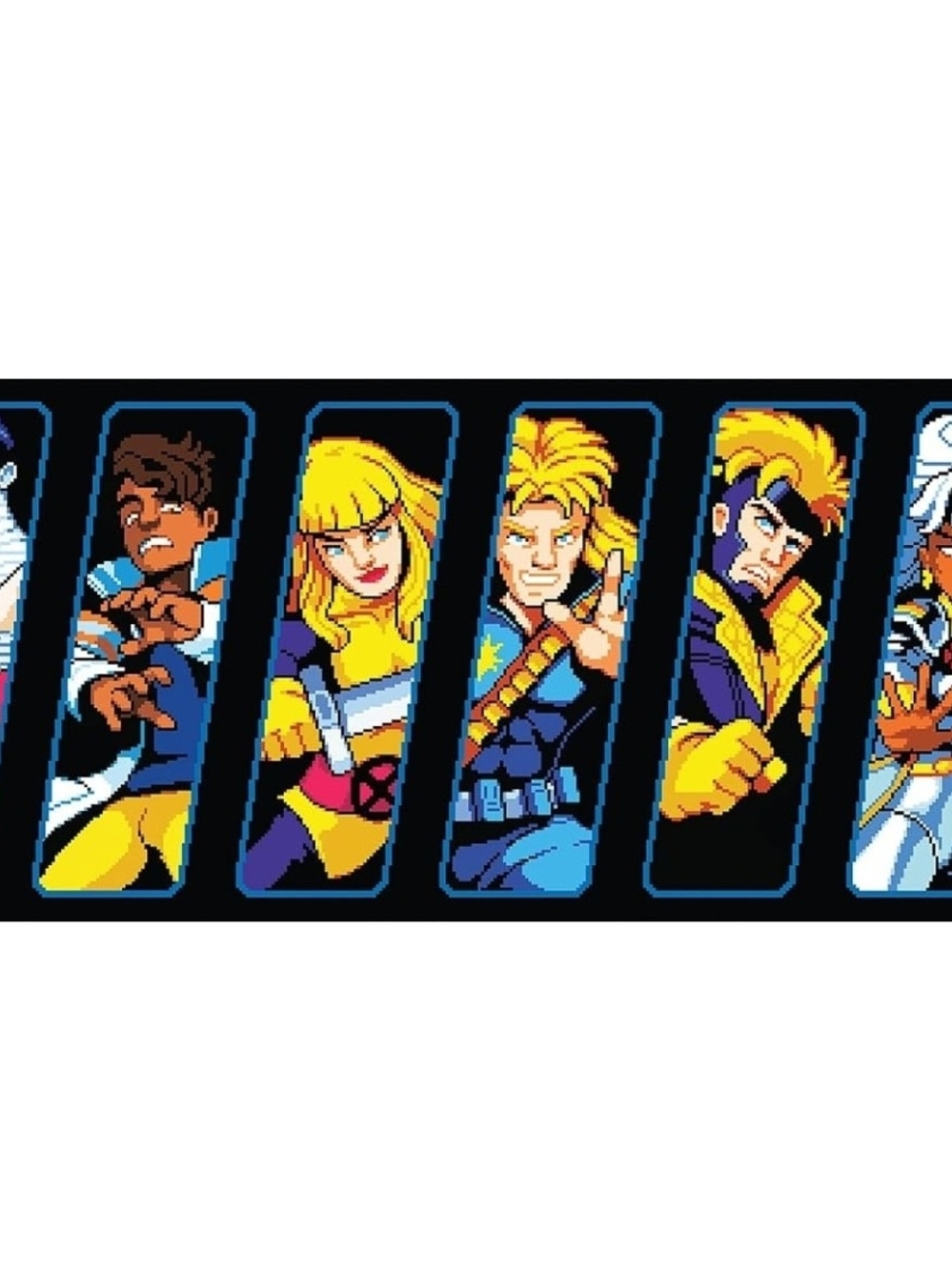 Marvel Pixel Heroes Banner - Yellow & Blue